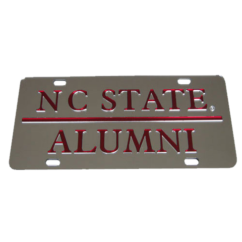 NC State Wolfpack Alumni Silver License Plate