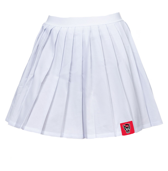 NC State Wolfpack Women's White Pleated Skort