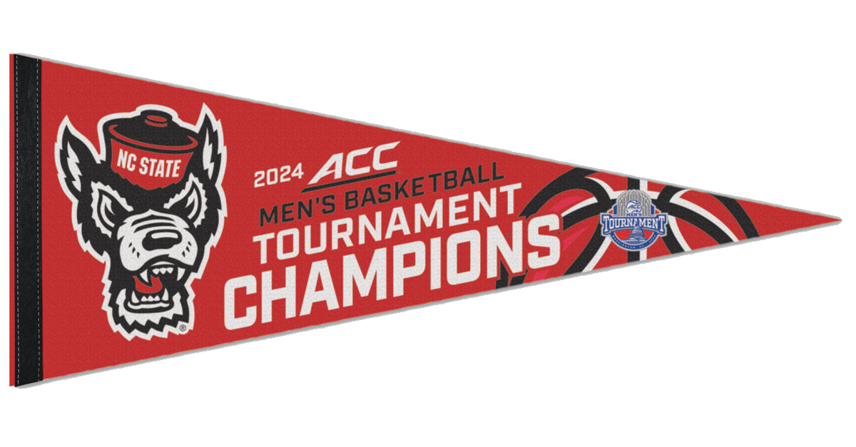 NC State Wolfpack 2024 Men's Basketball ACC Champions 12"x30" Pennant