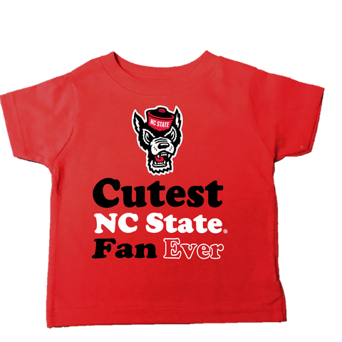 NC State Wolfpack Youth Red "Cutest NC State Fan Ever" T-Shirt