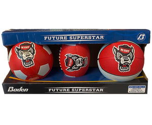 NC State Wolfpack Future Superstar Wolfhead 3-in-1 Ball Set