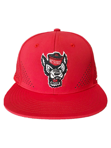NC State Wolfpack adidas Red Wolfhead Training Performance Flatbill Adjustable Hat