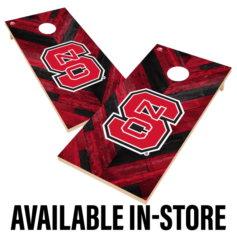 NC State Wolfpack 2'x4' Block S Herringbone Design Cornhole Boards