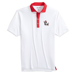 NC State Wolfpack Johnnie-O Red Collar Ramos Slobbering Wolf Golf Shirt