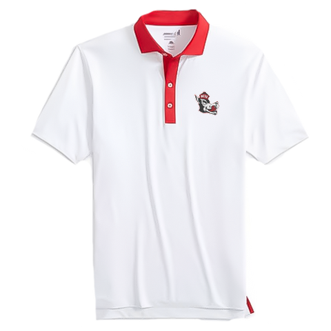 NC State Wolfpack Johnnie-O Red Collar Ramos Slobbering Wolf Golf Shirt