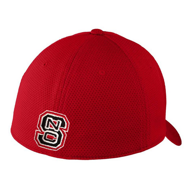 NC State Wolfpack New Era 39Thirty Red Slobbering Wolf Mesh Fitted Hat