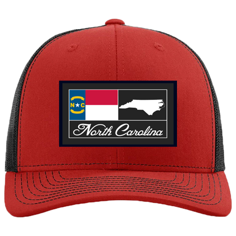 State of North Carolina Woven Patch Red and Black Richardson Hat