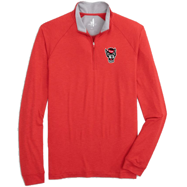 NC State Wolfpack Johnnie-O Red Freeborne Wolfhead 1/4 Zip Pullover