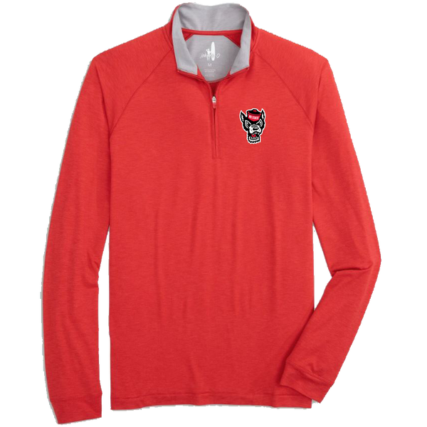 NC State Wolfpack johnnie-O Red Freeborne Wolfhead 1/4 Zip Pullover
