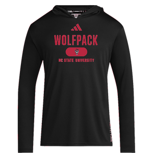 NC State Wolfpack Adidas Black Hoodie Long Sleeve Shirt
