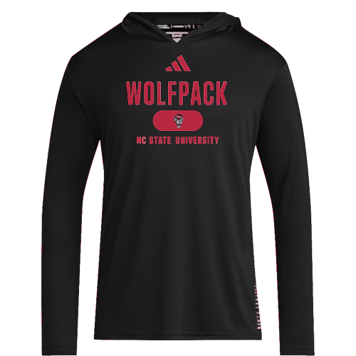 NC State Wolfpack Adidas Black Hoodie Long Sleeve Shirt