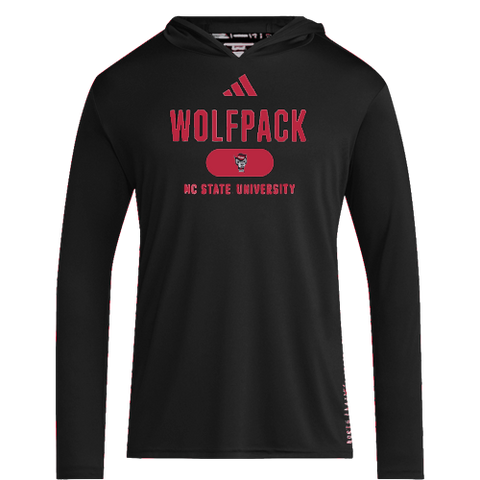 NC State Wolfpack Adidas Black Hoodie Long Sleeve Shirt
