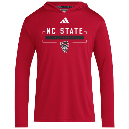 NC State Wolfpack adidas Red Hoodie Long Sleeve Shirt