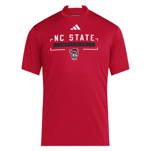 NC State Wolfpack adidas Red Wolfhead Short Sleeve Training T-Shirt