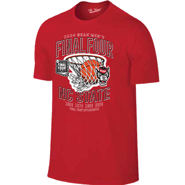 NC State Wolfpack 2024 Men's Basketball Final Four Years Red T-Shirt