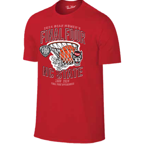 NC State Wolfpack 2024 Women's Basketball Final Four Years Red T-Shirt