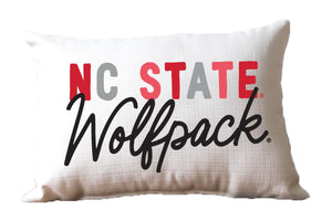 NC State Wolfpack Script Throw Pillow