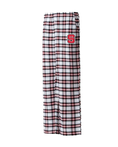 NC State Wolfpack Women's Black/Red Block S Sienna Flannel Pants