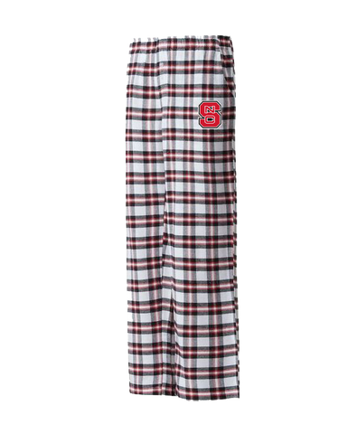 NC State Wolfpack Women's Black/Red Block S Sienna Flannel Pants