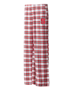 NC State Wolfpack Women's Red/White Block S Sienna Flannel Pants