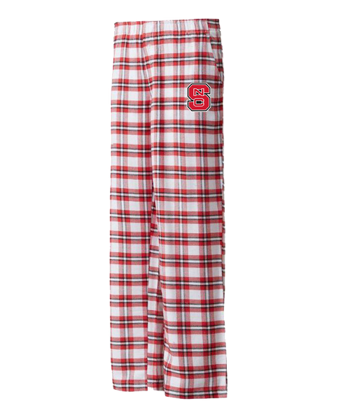 NC State Wolfpack Women's Red/White Block S Sienna Flannel Pants