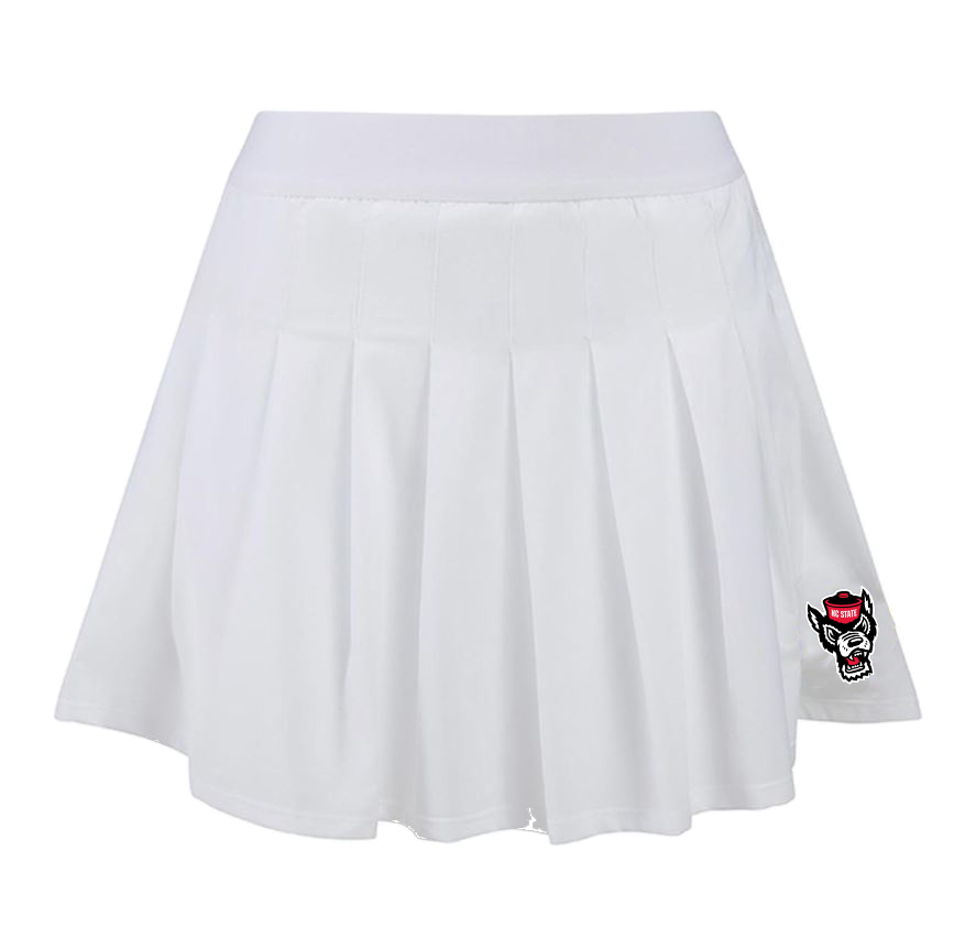 NC State Wolfpack Hype & Vice Women's White Pleated Skort