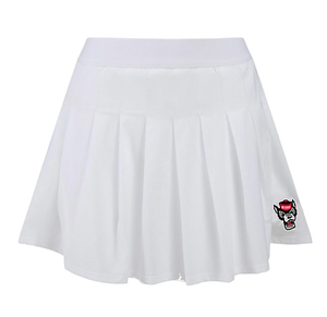 NC State Wolfpack Hype & Vice Women's White Pleated Skort