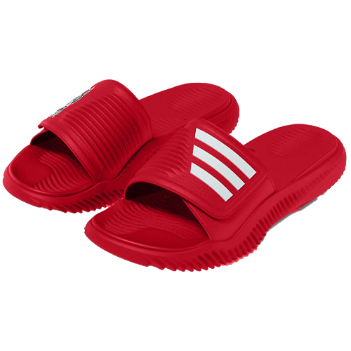 NC State Wolfpack adidas Red Wolfhead Alphabounce 2 Slides