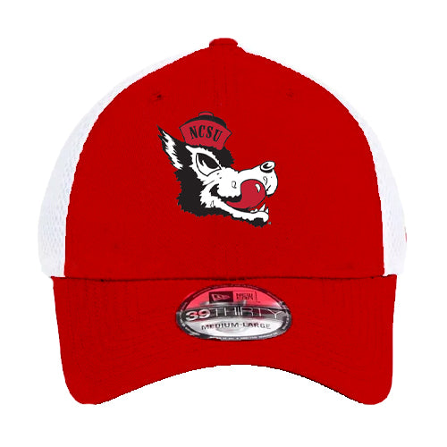 NC State Wolfpack New Era Neo 39Thirty Red and White Slobbering Wolf Hat