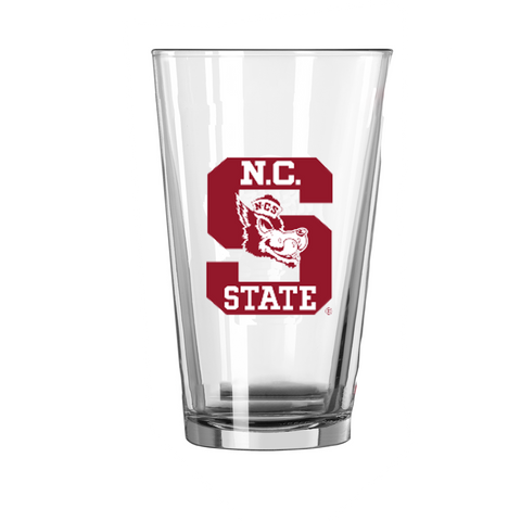 NC State Wolfpack 16 oz Vault Slobbering Wolf Gameday Pint Glass