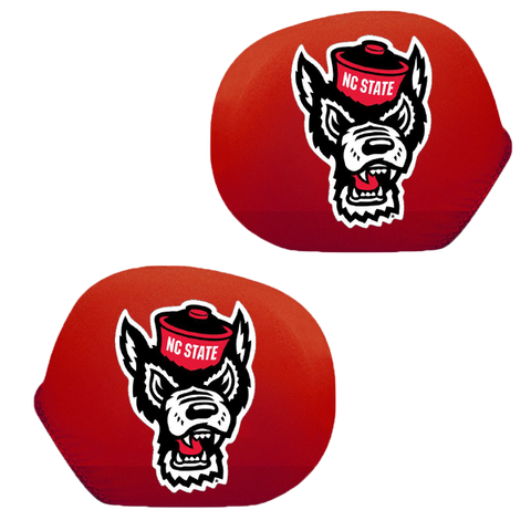 NC State Wolfpack Red Wolfhead Side Mirror Covers