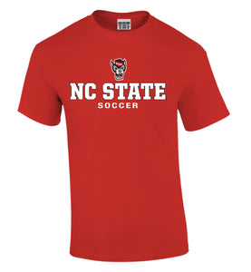 NC State Wolfpack TRT Red Wolfhead Soccer T-Shirt