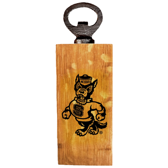NC State Wolfpack Strutting Wolf Hickory Mini Bottle Opener