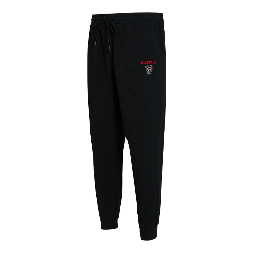 NC State Wolfpack Men's Black Elevation French Terry Cuffed Pants