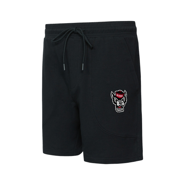 NC State Wolfpack Men's Black Elevation 7 1/2" Inseam French Terry Shorts