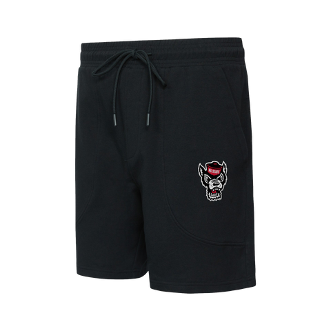 NC State Wolfpack Men's Black Elevation 7 1/2" Inseam French Terry Shorts