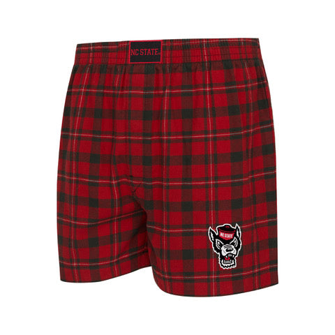 NC State Wolfpack Men's Hawthorn Flannel Boxer Shorts