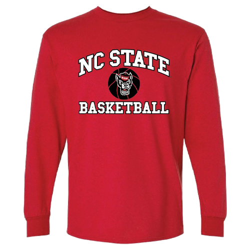 NC State Wolfpack Youth Red Basketball Long Sleeve T-Shirt