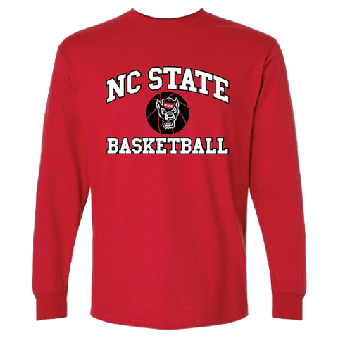 NC State Wolfpack Youth Red Basketball Long Sleeve T-Shirt