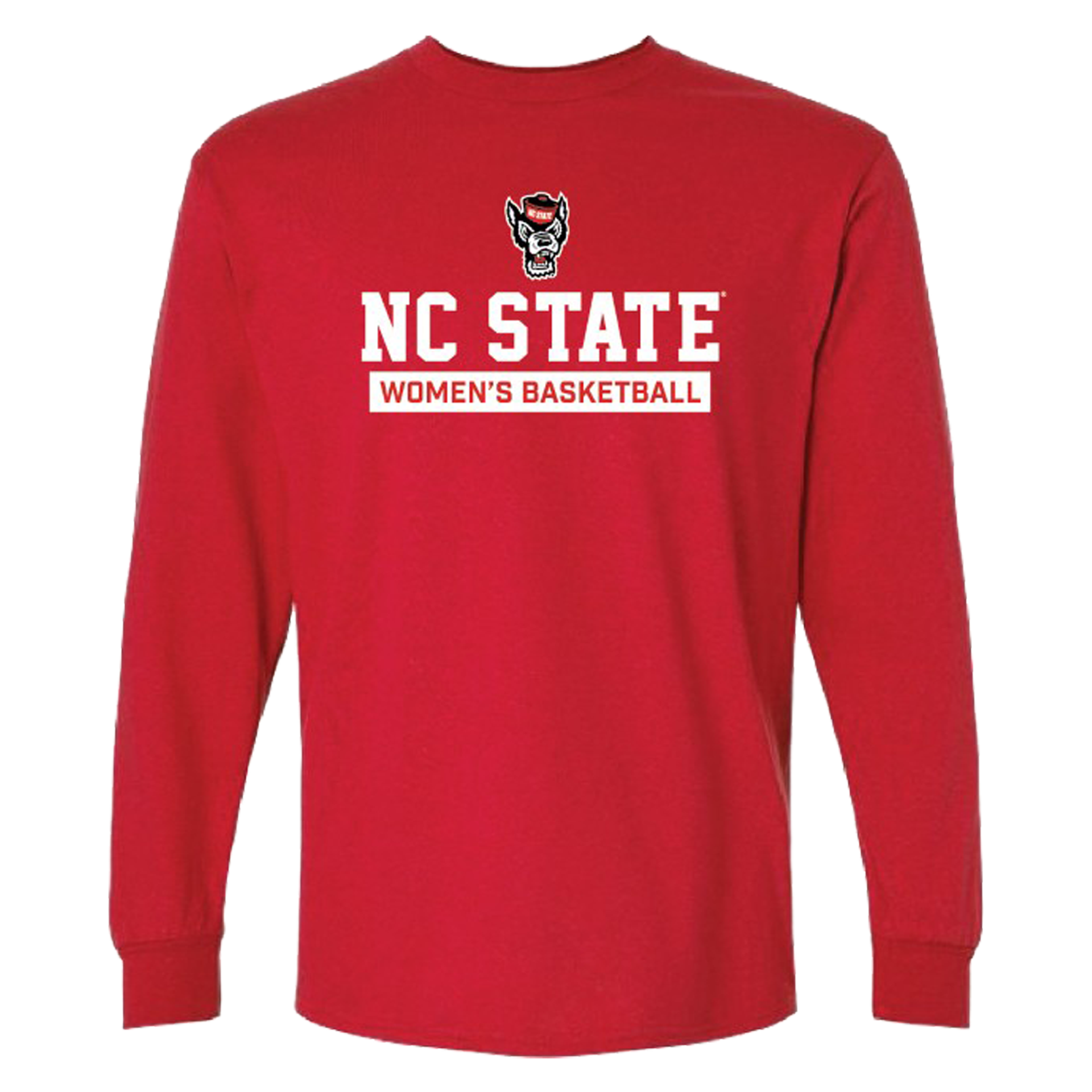NC State Wolfpack Red Women's Basketball Long Sleeve T-Shirt