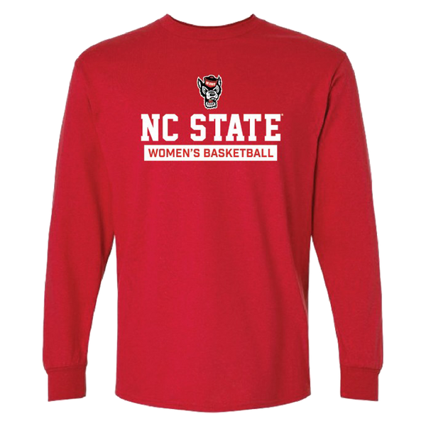 NC State Wolfpack Red Women's Basketball Long Sleeve T-Shirt