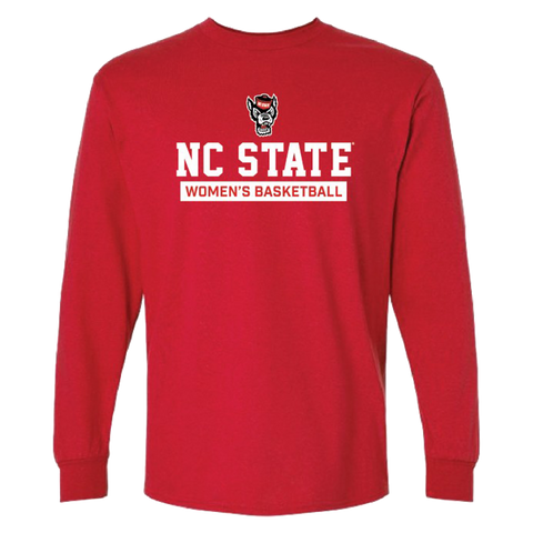 NC State Wolfpack Red Women's Basketball Long Sleeve T-Shirt