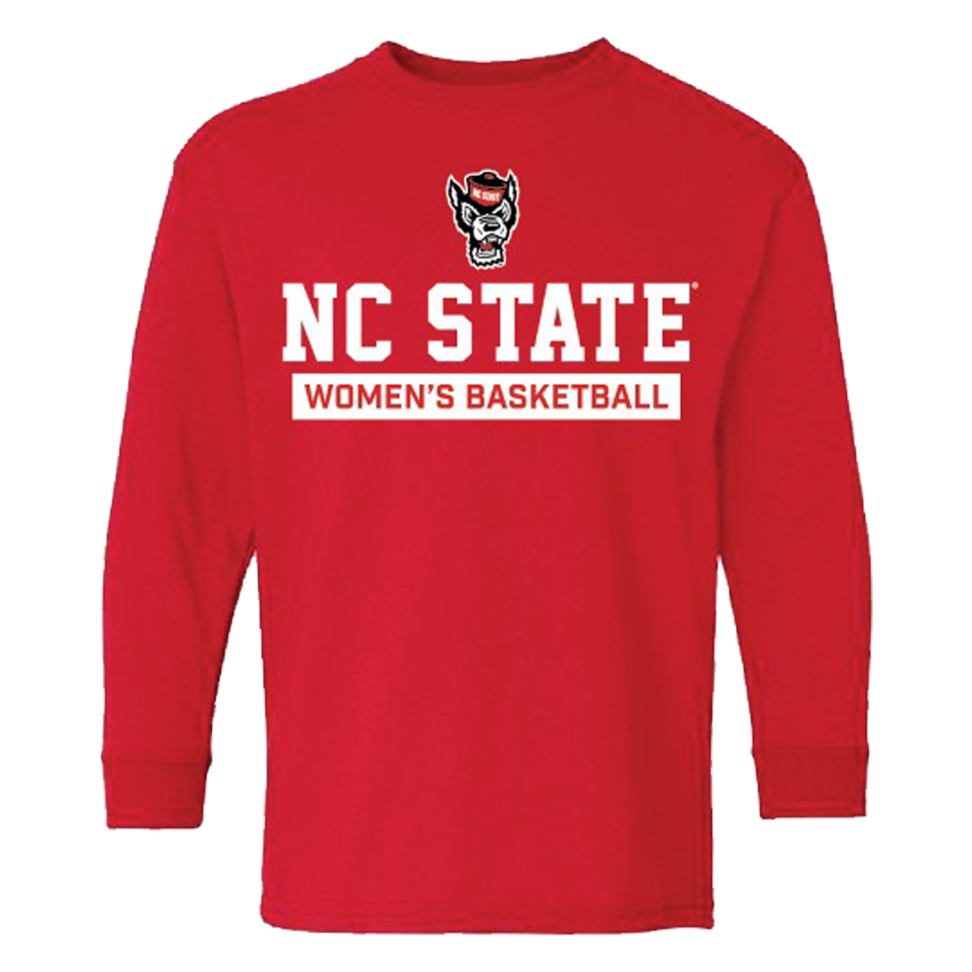 NC State Wolfpack Youth Red Women's Basketball Long Sleeve T-Shirt