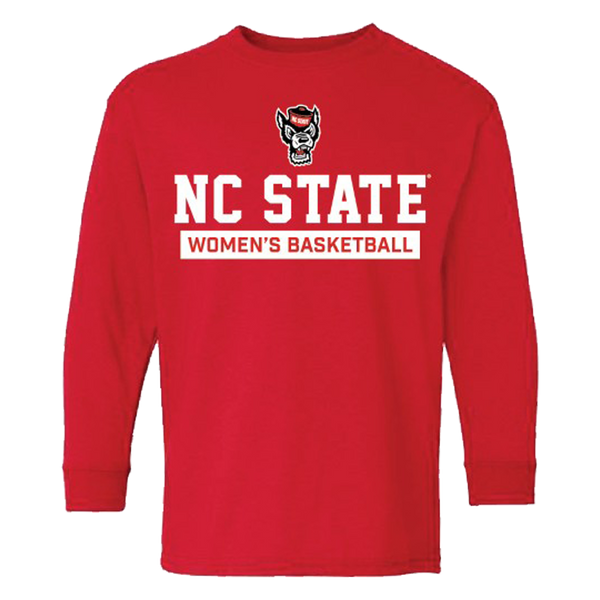 NC State Wolfpack Youth Red Women's Basketball Long Sleeve T-Shirt