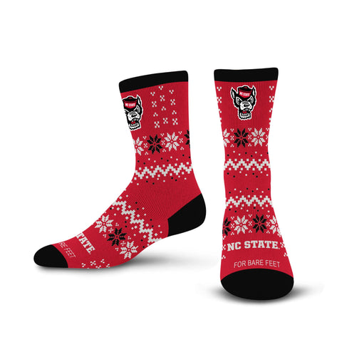 NC State Wolfpack Red Sweater Weather Socks