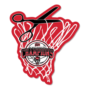 NC State Wolfpack 2024 Men's ACC Basketball Champion Net w/ Scissors Decal