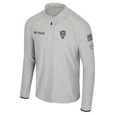 NC State Wolfpack Operation Hat Trick Ash Grey 1/4 Zip