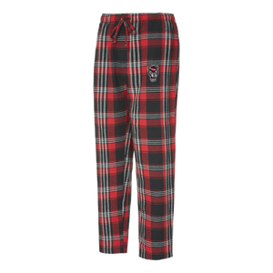 NC State Wolfpack Men's Red and Black Wolfhead Region Flannel Pant