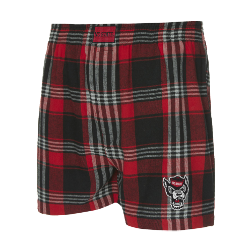 NC State Wolfpack Men's Red and Black Wolfhead Region Boxers