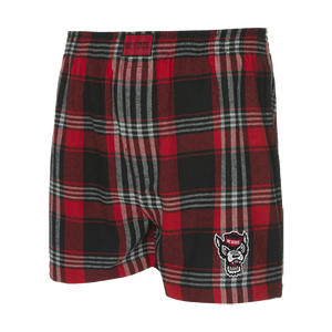 NC State Wolfpack Men's Red and Black Wolfhead Region Boxers